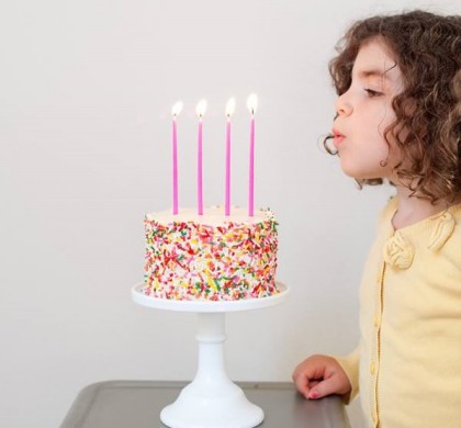 Birthday Cake Hack – Using tall candles to make a birthday cake look more elegant