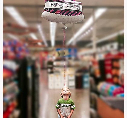 Picking out a balloon for Grandma!
